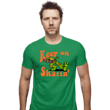 Load image into Gallery viewer, Daily_Deal_Shirts Fitted Shirts, Mens / Small / Irish Green Keep On Skatin&#39;
