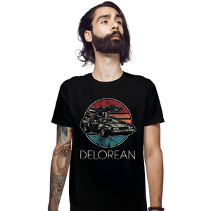 Shirts Fitted Shirts, Mens / Small / Black Vintage Delorean