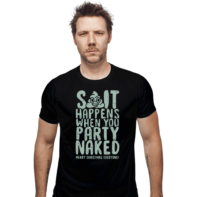 Shirts Fitted Shirts, Mens / Small / Black Shit Happens
