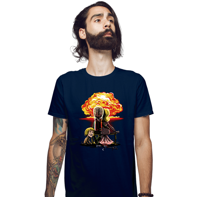 Secret_Shirts Fitted Shirts, Mens / Small / Navy Martians Gazing at the Moon