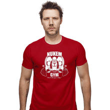 Load image into Gallery viewer, Shirts Fitted Shirts, Mens / Small / Red Nukem Gym
