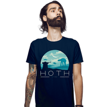 Load image into Gallery viewer, Shirts Fitted Shirts, Mens / Small / Navy Hoth Icy Planet
