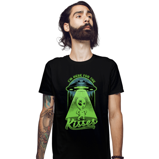 Daily_Deal_Shirts Fitted Shirts, Mens / Small / Black Here For The Kisses