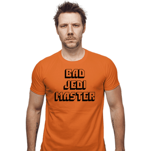 Daily_Deal_Shirts Fitted Shirts, Mens / Small / Orange Bad Jedi Master