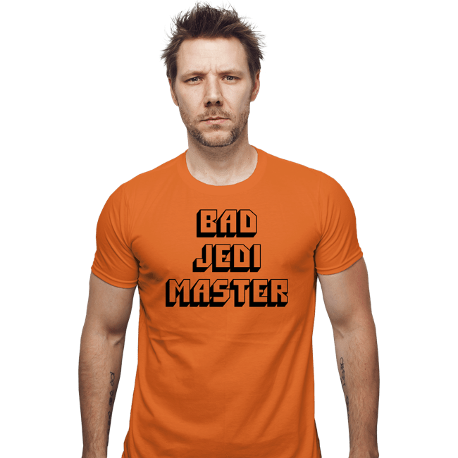 Daily_Deal_Shirts Fitted Shirts, Mens / Small / Orange Bad Jedi Master