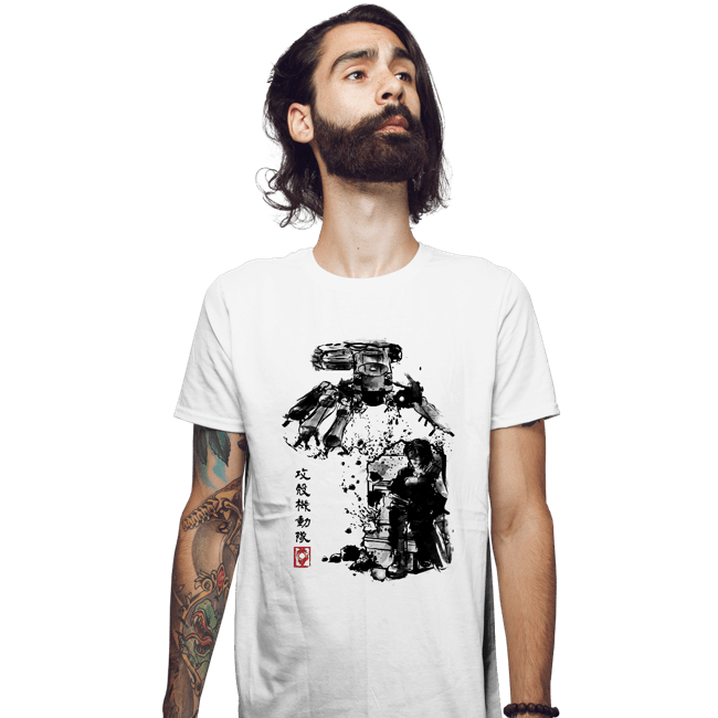 Daily_Deal_Shirts Fitted Shirts, Mens / Small / White Major Vs Tank Sumi-e