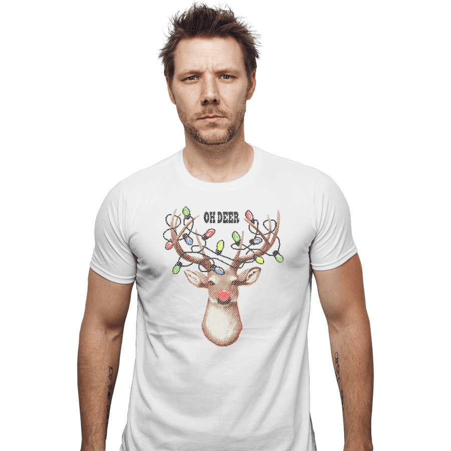 Shirts Fitted Shirts, Mens / Small / White Oh Deer