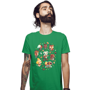 Secret_Shirts Fitted Shirts, Mens / Small / Irish Green Here On Tarantula Island