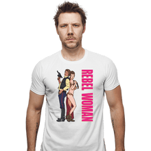 Load image into Gallery viewer, Daily_Deal_Shirts Fitted Shirts, Mens / Small / White Rebel Woman
