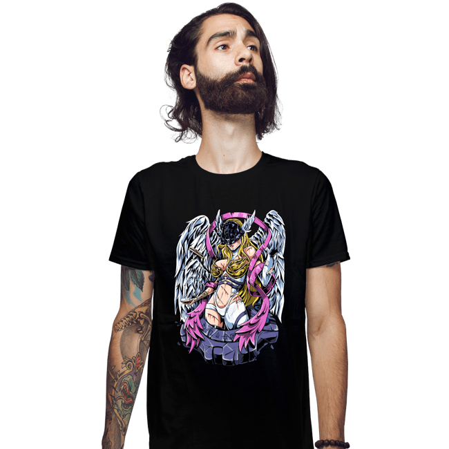 Secret_Shirts Fitted Shirts, Mens / Small / Black Battle Angewomon
