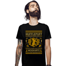 Load image into Gallery viewer, Shirts Fitted Shirts, Mens / Small / Black Hufflepuff Sweater
