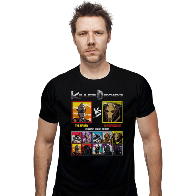 Daily_Deal_Shirts Fitted Shirts, Mens / Small / Black Killer Droids
