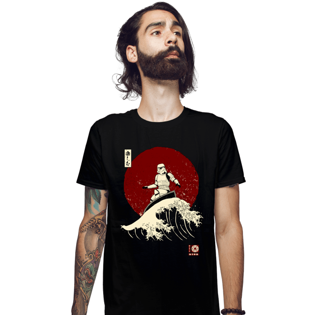 Daily_Deal_Shirts Fitted Shirts, Mens / Small / Black Empire Wave
