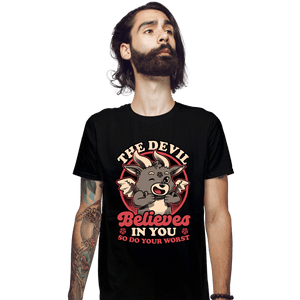 Secret_Shirts Fitted Shirts, Mens / Small / Black Devils Believe In You
