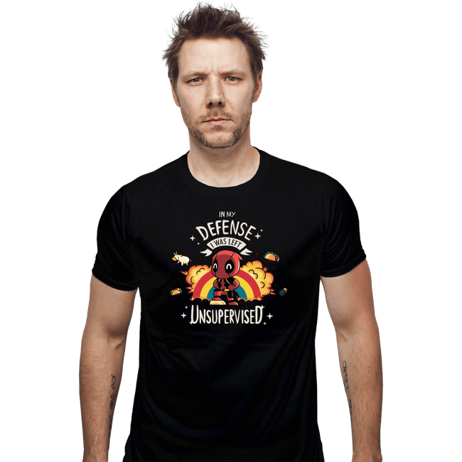 Shirts Fitted Shirts, Mens / Small / Black Unsupervised Deadpool