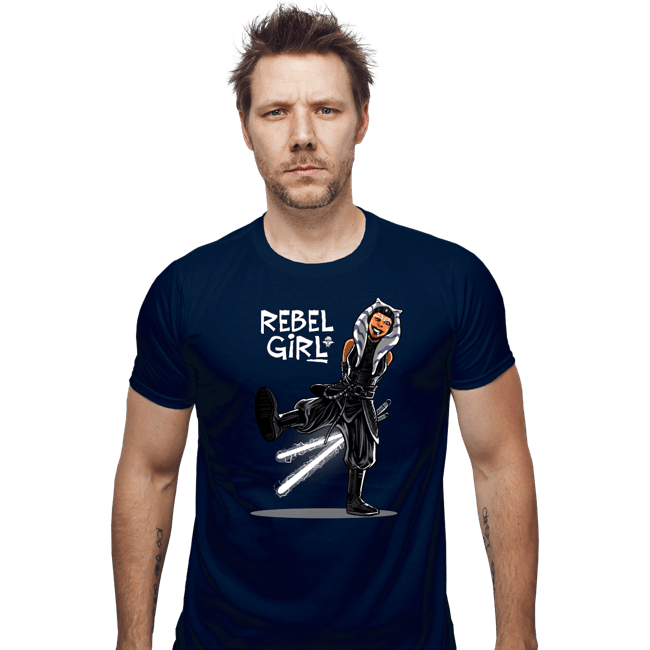Secret_Shirts Fitted Shirts, Mens / Small / Navy Rebel Girl