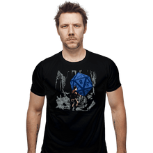 Load image into Gallery viewer, Daily_Deal_Shirts Fitted Shirts, Mens / Small / Black Indy And The Dice Of Doom

