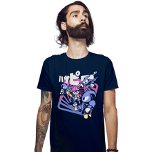 Load image into Gallery viewer, Secret_Shirts Fitted Shirts, Mens / Small / Navy Happy Attack
