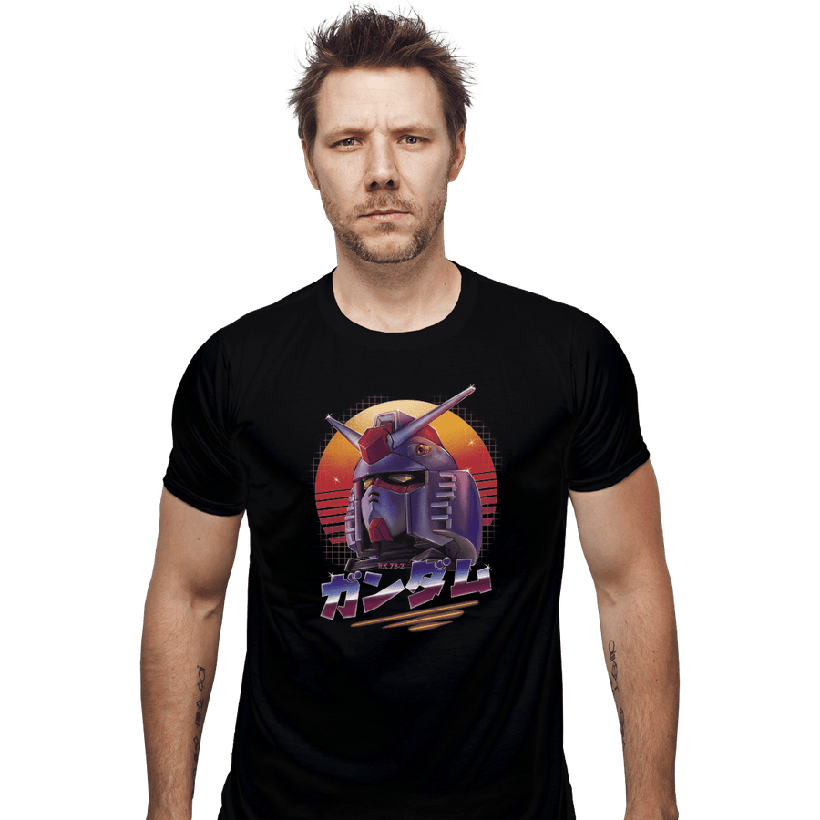 Shirts Fitted Shirts, Mens / Small / Black Retro 80s RX 78 2 Gundam