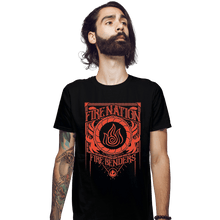 Load image into Gallery viewer, Shirts Fitted Shirts, Mens / Small / Black Fire Nation
