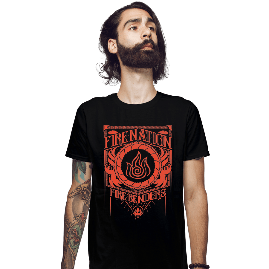 Shirts Fitted Shirts, Mens / Small / Black Fire Nation