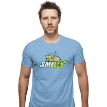 Load image into Gallery viewer, Secret_Shirts Fitted Shirts, Mens / Small / Powder Blue Smelly Cat Secret Sale
