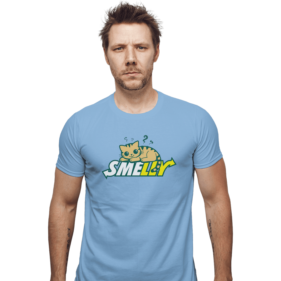 Secret_Shirts Fitted Shirts, Mens / Small / Powder Blue Smelly Cat Secret Sale