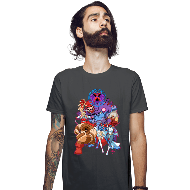 Shirts Fitted Shirts, Mens / Small / Charcoal X-Men Villains