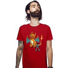 Load image into Gallery viewer, Shirts Fitted Shirts, Mens / Small / Red How To Train Your Monster
