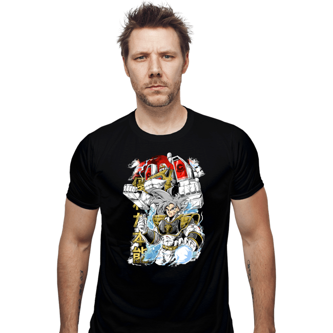 Daily_Deal_Shirts Fitted Shirts, Mens / Small / Black Saiyan Ranger