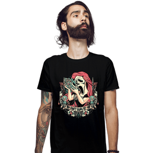 Daily_Deal_Shirts Fitted Shirts, Mens / Small / Black Ariel Ghostface