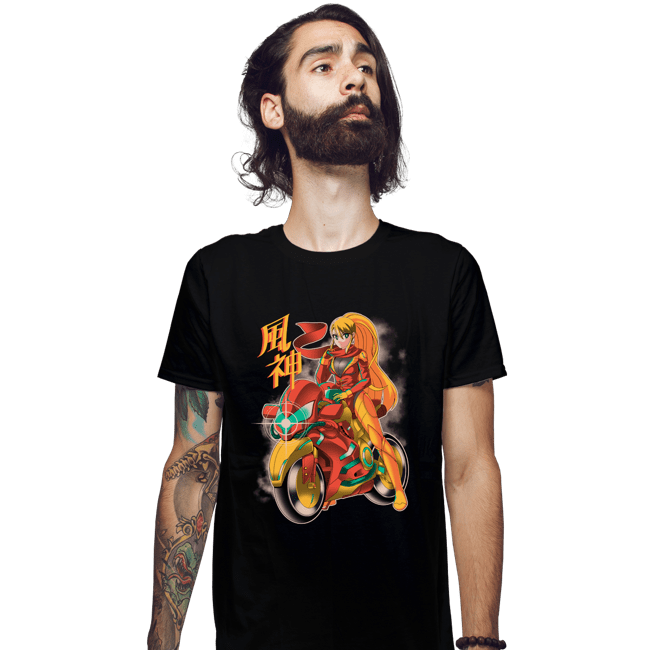 Daily_Deal_Shirts Fitted Shirts, Mens / Small / Black Samus Rider