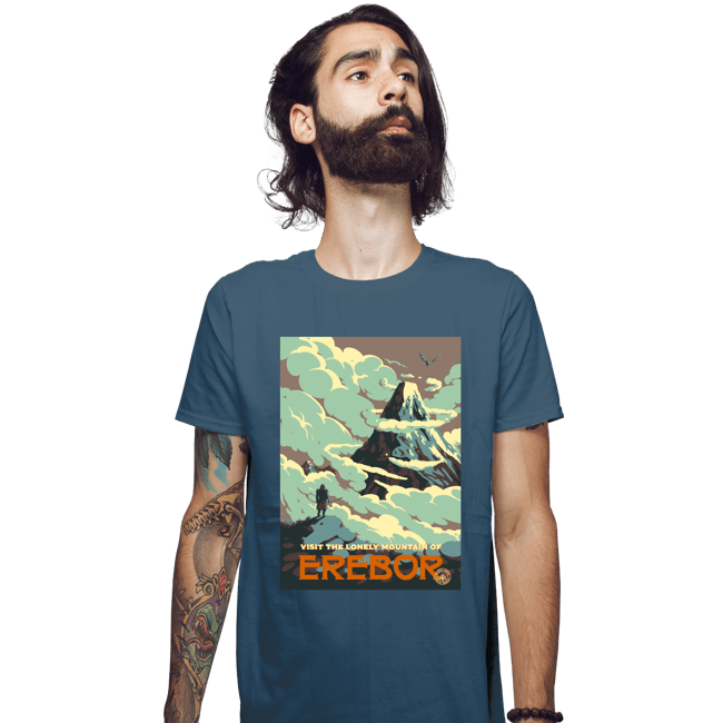 Shirts Fitted Shirts, Mens / Small / Indigo Blue Visit Erebor