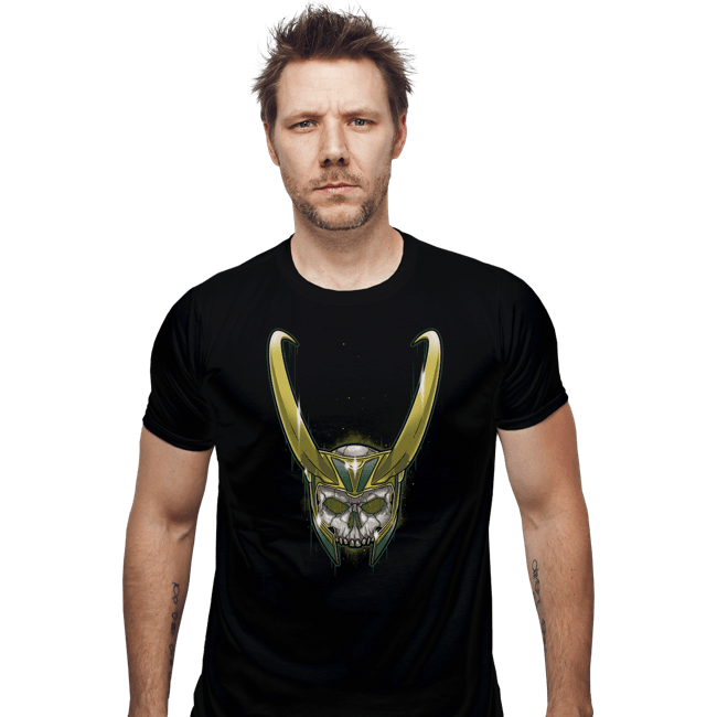 Shirts Fitted Shirts, Mens / Small / Black Loki Skull