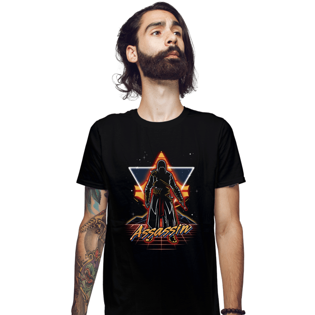 Shirts Fitted Shirts, Mens / Small / Black Retro Assassin