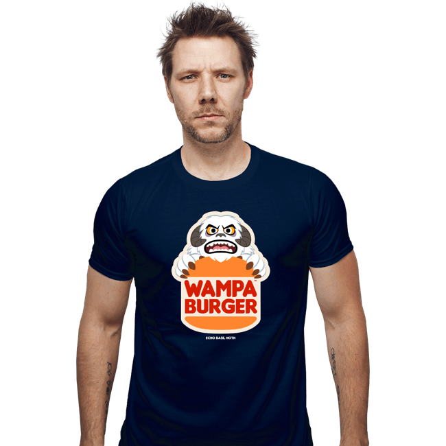 Daily_Deal_Shirts Fitted Shirts, Mens / Small / Navy Wampa Burger