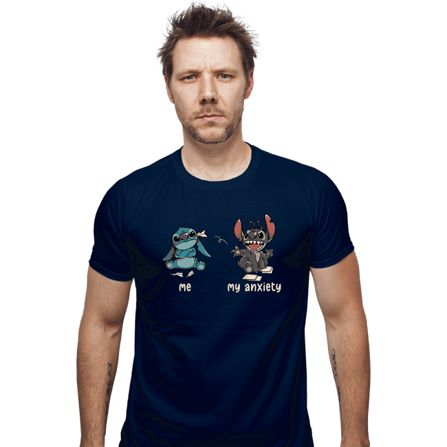 Secret_Shirts Fitted Shirts, Mens / Small / Navy My Anxiety
