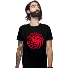 Load image into Gallery viewer, Secret_Shirts Fitted Shirts, Mens / Small / Black Three Headed Dragon
