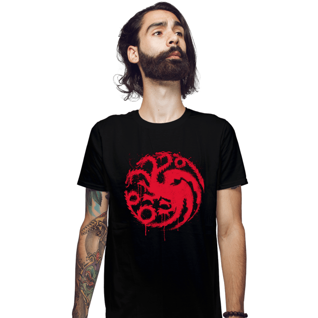 Secret_Shirts Fitted Shirts, Mens / Small / Black Three Headed Dragon