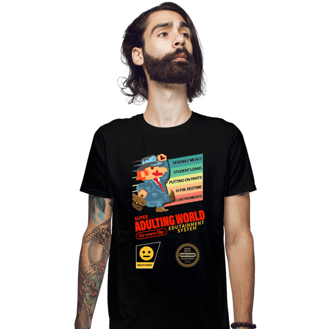 Secret_Shirts Fitted Shirts, Mens / Small / Black Adulting World