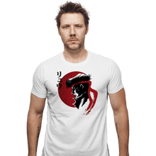Load image into Gallery viewer, Shirts Fitted Shirts, Mens / Small / White Red Sun Fighter
