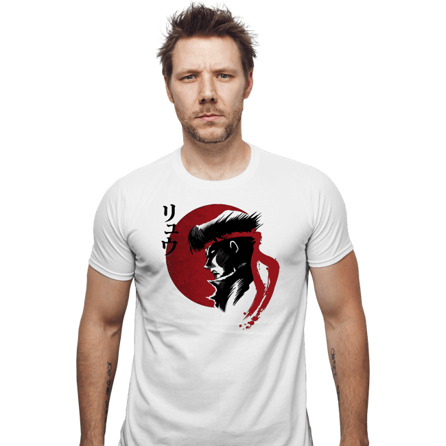 Shirts Fitted Shirts, Mens / Small / White Red Sun Fighter