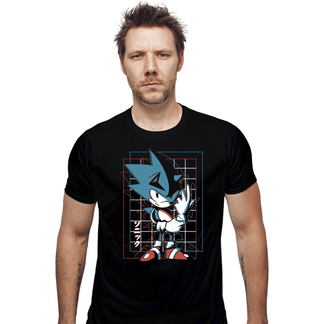 Shirts Fitted Shirts, Mens / Small / Black 3D Hedgehog