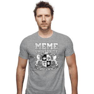 Secret_Shirts Fitted Shirts, Mens / Small / Sports Grey Meme University