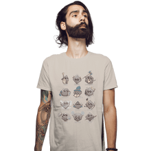 Load image into Gallery viewer, Shirts Fitted Shirts, Mens / Small / Sand Kawaii DnD Classes
