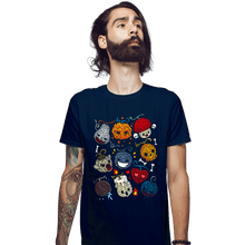 Load image into Gallery viewer, Daily_Deal_Shirts Fitted Shirts, Mens / Small / Navy Halloween Fruit
