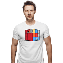 Load image into Gallery viewer, Shirts Fitted Shirts, Mens / Small / White Solving The Cube
