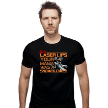 Load image into Gallery viewer, Secret_Shirts Fitted Shirts, Mens / Small / Black Hey, Laser Lips!
