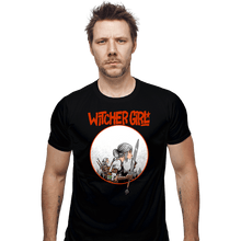 Load image into Gallery viewer, Daily_Deal_Shirts Fitted Shirts, Mens / Small / Black Witcher Girl
