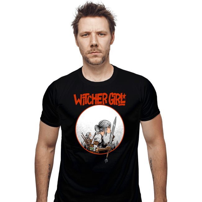 Daily_Deal_Shirts Fitted Shirts, Mens / Small / Black Witcher Girl
